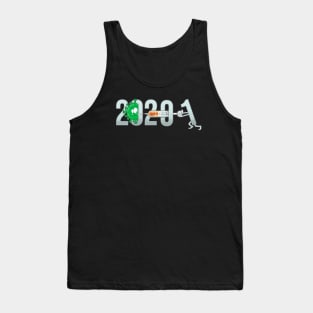 Funny 2021 Cartoon Covid-19  Vaccination Illustration Tank Top